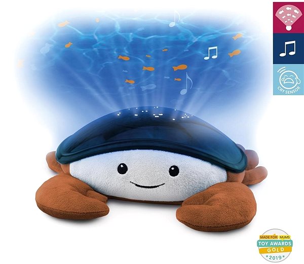 Nočné svetlo Zazu – Krab Cody – projektor oceánu s melódiami – Limitovaná edícia chocolate Vlastnosti/technológia