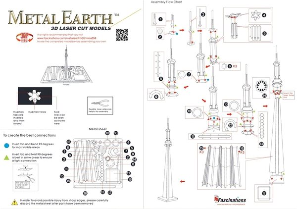 3D Puzzle Metal Earth 3D puzzle CN Tower ...