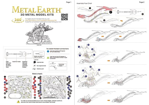 3D puzzle Metal Earth 3D puzzle Stegosaurus ...