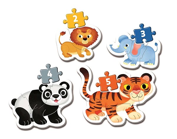 Puzzle Clementoni Moje první puzzle Safari 4v1 (2,3,4,5 dílků) ...