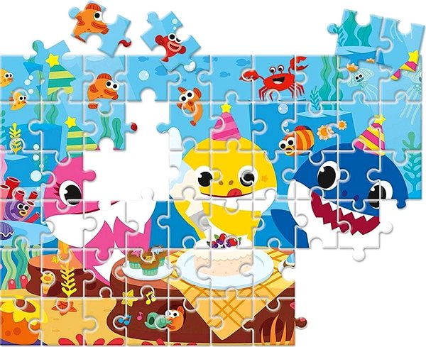Puzzle Clementoni Oboustranné puzzle Baby Shark: Oslava 60 dílků ...