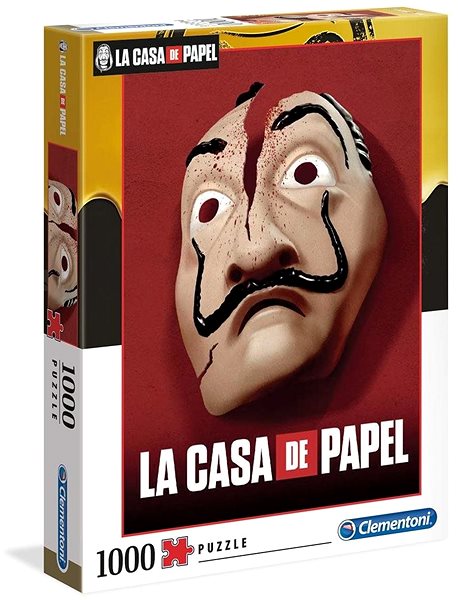 Puzzle Clementoni Puzzle Netflix: Papierový dom – Maska 1 000 dielikov ...