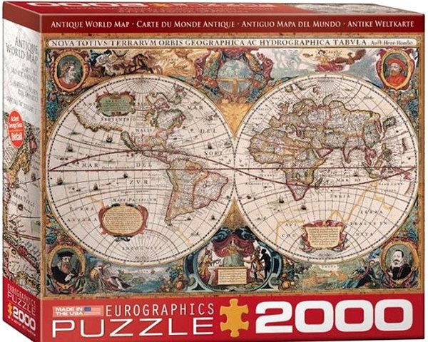 Puzzle Eurographics Puzzle Antická mapa sveta 2000 dielikov ...