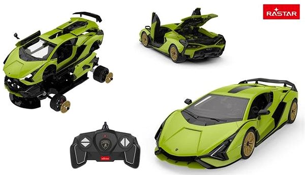 RC auto R/C 1:18 Lamborghini Sian/stavebnica (zelené) Lifestyle