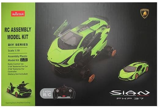 RC auto R/C 1:18 Lamborghini Sian/stavebnica (zelené) Obal/škatuľka