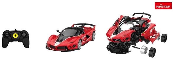 RC auto R/C 1:18 Ferrari/stavebnica (červené) Lifestyle