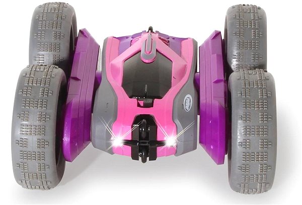 Távirányítós autó Jamara SpinX Stuntcar lila-rózsaszín 2,4GHz Képernyő