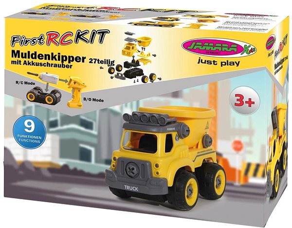 Építőjáték Jamara Dump Truck First RC Kit 27 Csomagolás/doboz