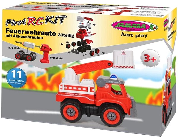 Építőjáték Jamara Fire Truck First RC Kit 33 Csomagolás/doboz