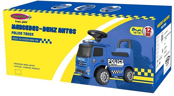Futóbicikli Jamara Push-Car Mercedes-Benz Antos Police Csomagolás/doboz