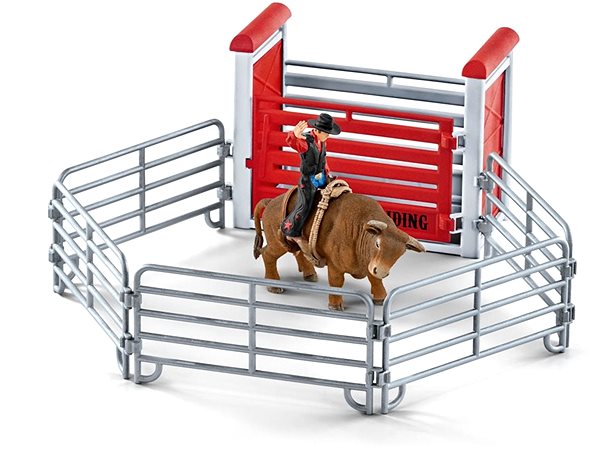 Figures Schleich Cowboy on a Bull in a Corral Screen