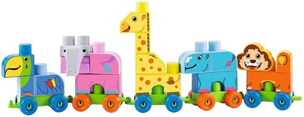 Building Set Ecoiffier Abrick Maxi Train Zoo, box Screen