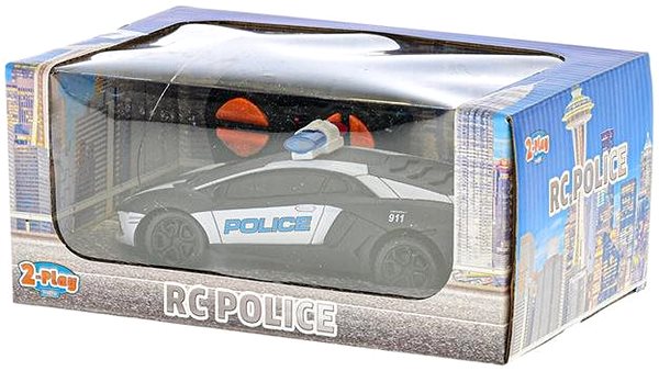 RC auto R/C, auto USA policajné, 15,5 cm, 2-Play, na batérie, 27 MHz, plná funkcia, v škatuľke Obal/škatuľka
