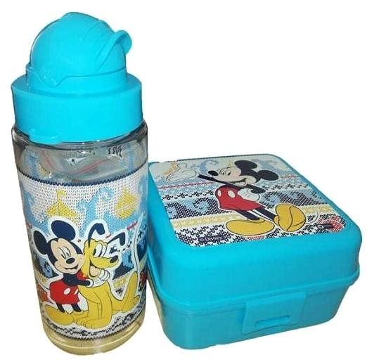 Uzsonnás doboz Disney Mickey Mouse uzsonnás szett - kulacs és uzsonnás doboz (kevert motívumok) Oldalnézet