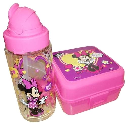 Snack-Box Disney Minnie Mouse Snack-Set - Flasche und Brotdose Seitlicher Anblick