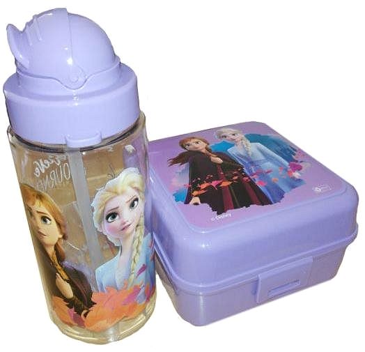 Desiatový box Disney Desiatová súprava Frozen, fľaša a škatuľka na obed (mix motívov) Bočný pohľad