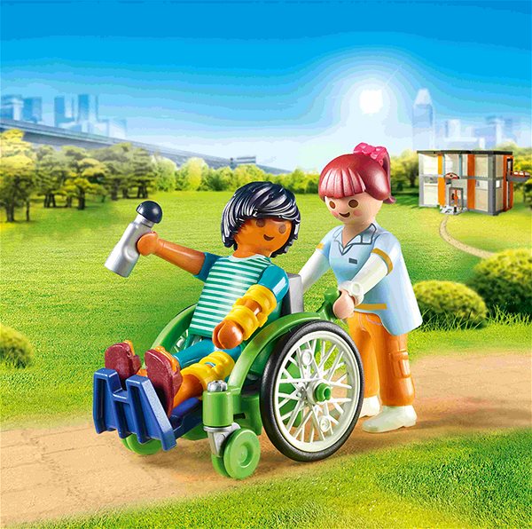 Figúrka Playmobil 70193 Pacient na invalidnom vozíku Lifestyle