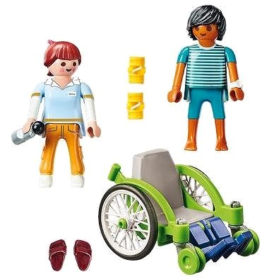 Figur Playmobil 70193 Patient im Rollstuhl Packungsinhalt