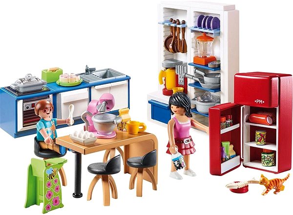 Bausatz Playmobil 70206 Familienküche Seitlicher Anblick