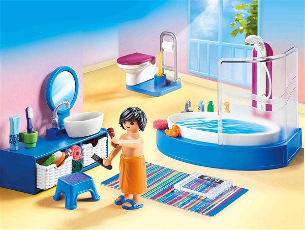 Építőjáték Playmobil 70211 Fürdőszoba fürdőkáddal Lifestyle
