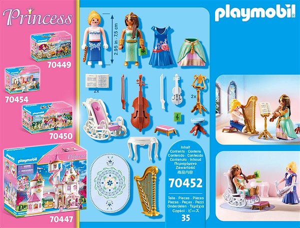 Bausatz Playmobil 70452 Princess - Musikzimmer Verpackung/Box