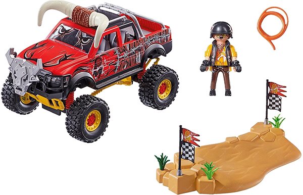 Building Set Playmobil 70549 Monster Truck Bull Stunt Show Package content