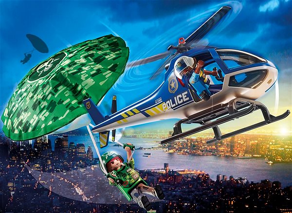 Építőjáték Playmobil 70569 Rendőrségi helikopter: Ejtőernyős-üldözés Lifestyle