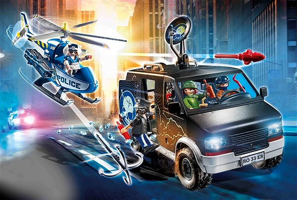 Stavebnice Playmobil Policejní helikoptéra: Pronásledování vozidla Lifestyle