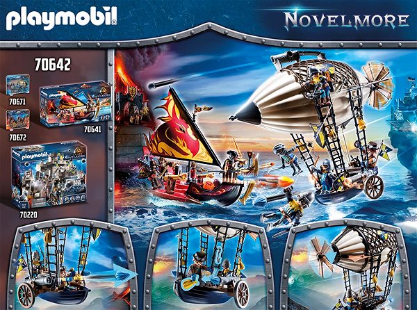 Építőjáték Playmobil 70642 Novelmore Dario léghajója Jellemzők/technológia
