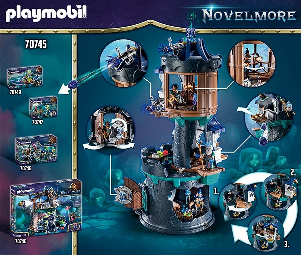 Building Set Playmobil 70745 Violet Vale - Wizard's Tower Features/technology