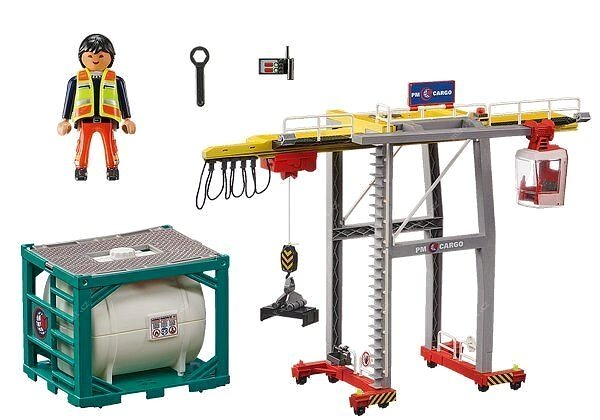 Building Set Playmobil 70770 Cargo Crane with Container Package content