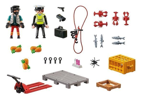 Building Set Playmobil 70775 Customs Control Package content