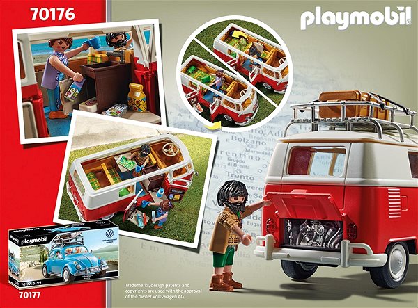Építőjáték Playmobil 70176 Volkswagen T1 kempingbusz Jellemzők/technológia