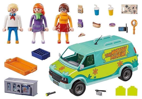Építőjáték Playmobil 70286 Scooby-Doo! Mystery Machine Csomag tartalma
