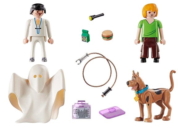 Építőjáték Playmobil 70287 Scooby-Doo! Scooby és Bozont szellemmel Csomag tartalma