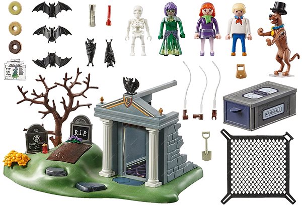 Building Set Playmobil 70362 Scooby-Doo! Adventures in the Cemetery Package content