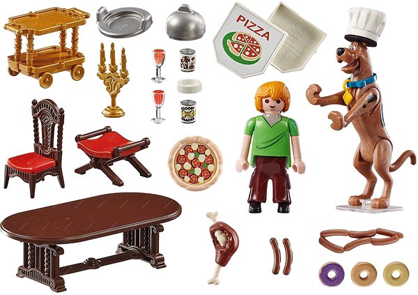 Building Set Playmobil 70363 Scooby-Doo! Dinner with Shaggy Package content