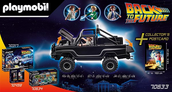 Építőjáték Playmobil 70633 Back to the Future Marty pickupja Jellemzők/technológia