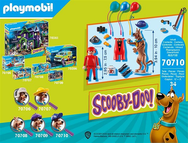 Building Set Playmobil 70710 Scooby-Doo! Adventure with Ghost Clown Features/technology