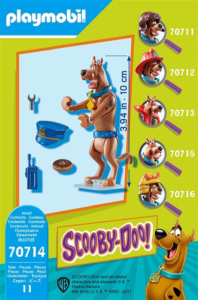 Stavebnica Playmobil 70714 Scooby-Doo! Zberateľská figúrka Policajt Vlastnosti/technológia