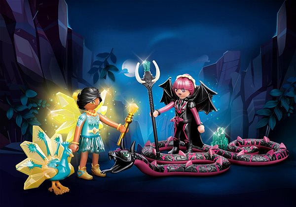 Figuren Playmobil 70803 Crystal- und Bat Fairy mit Seelentieren Lifestyle