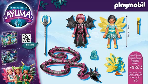 Figures Playmobil 70803 Crystal Fairy And Bat Fairy with Soul Animal Back page