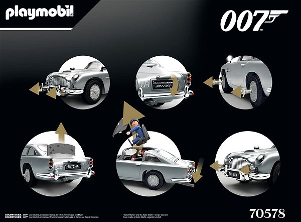 Building Set Playmobil 70578 James Bond Aston Martin DB5 - Goldfinger Edition Features/technology