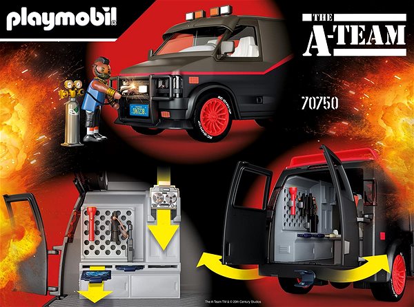 Building Set Playmobil 70750 The A-Team Van Features/technology