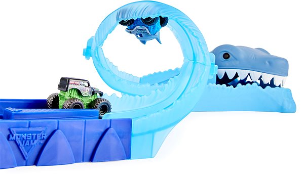 Autodráha Monster Jam hracia sada Megalodon pre mini autá Vlastnosti/technológia