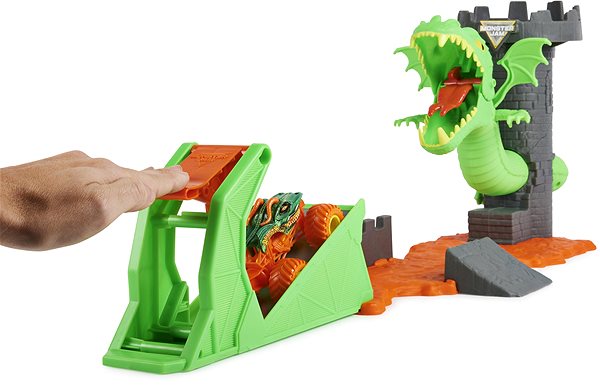 Slot Car Track Monster Jam Track Duel with the Dragon Features/technology