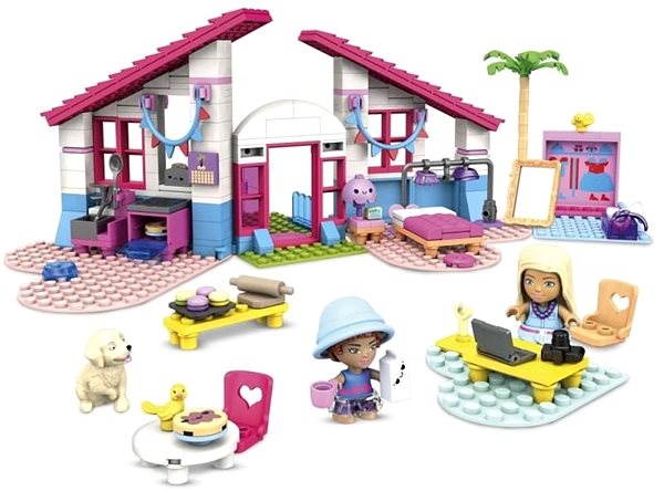 Építőjáték Mega Construx Barbie ház Képernyő