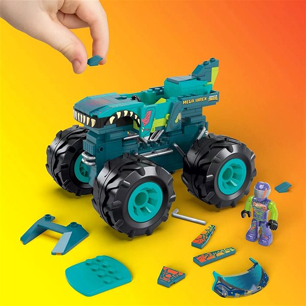 Építőjáték Mega Construx Hot Wheels Monster Truck - Mega-Wrex Jellemzők/technológia