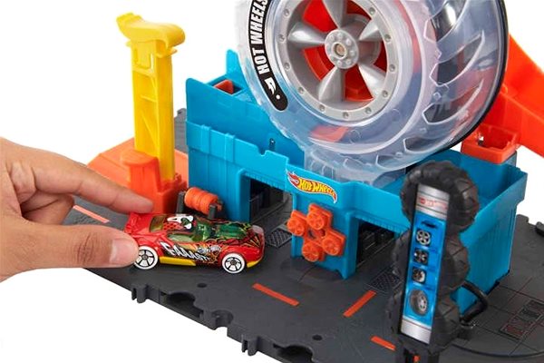 Autópálya játék Hot Wheels City Superpneu bolt Jellemzők/technológia