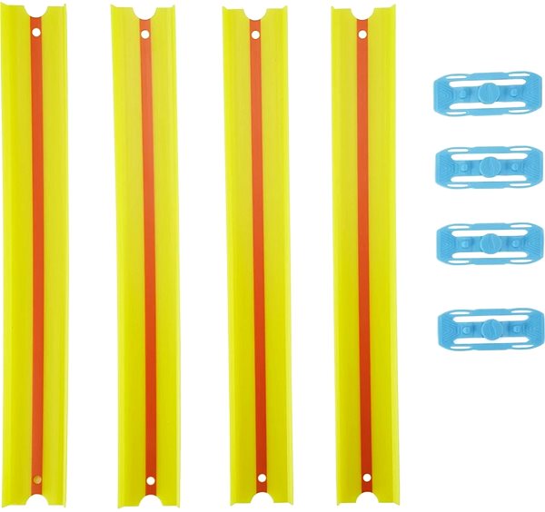 Autópálya játék Hot Wheels Track Builder egyenes pálya sárga Csomag tartalma